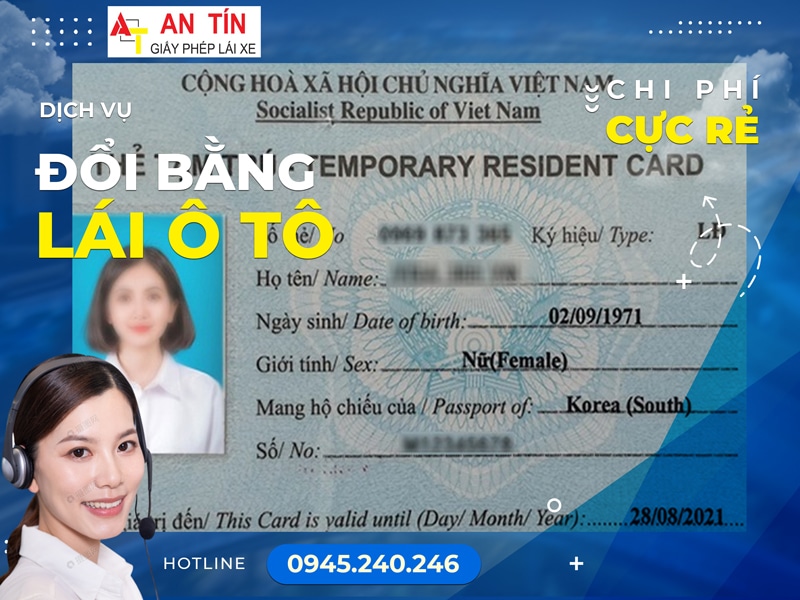 Đổi bằng lái xe Hàn Quốc sang Việt Nam với người quốc tịch Việt Nam
