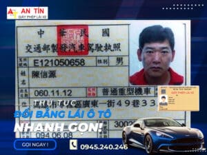 Lệ phí đổi bằng lái xe ô tô Đài Loan sang Việt Nam
