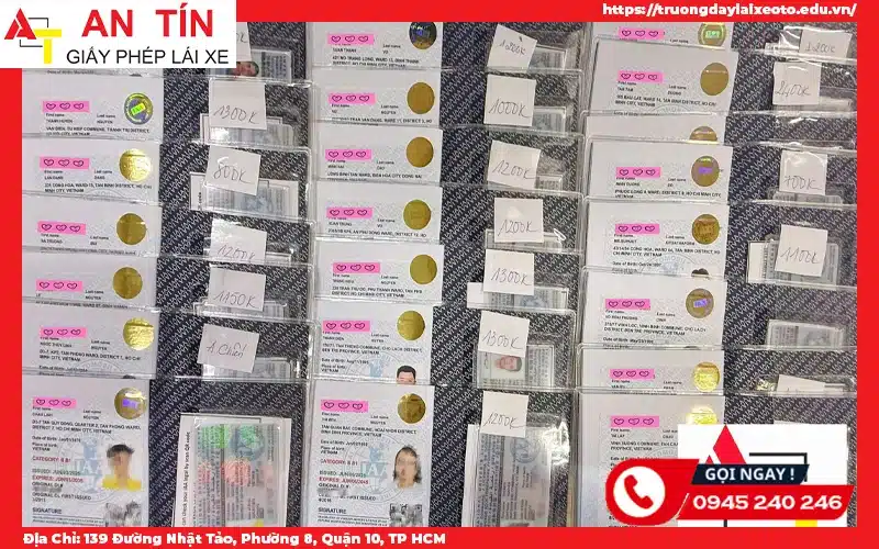 Chi phí đổi bằng lái xe