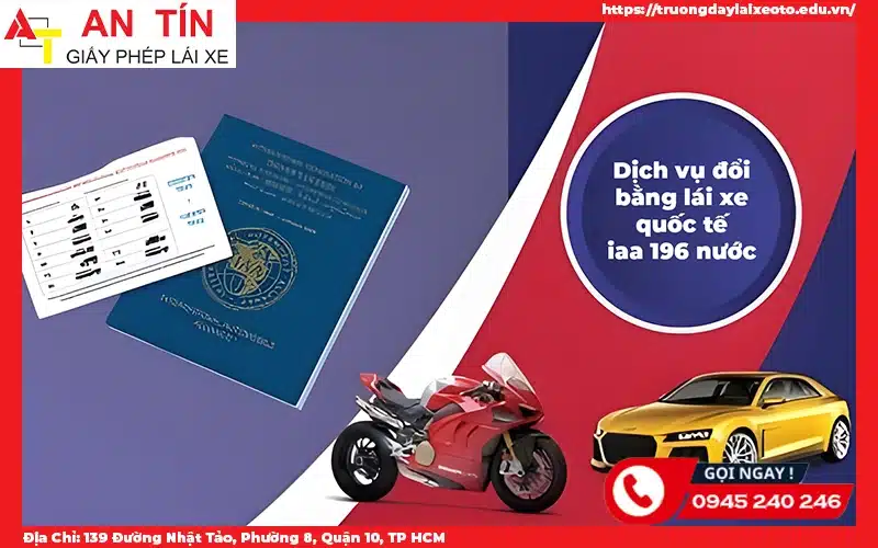 Dịch vụ đổi bằng lái xe quốc tế iaa 196 nước
