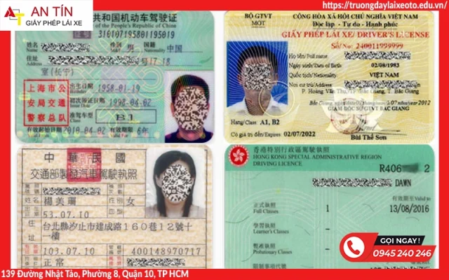 Đổi bằng lái xe Trung Quốc sang Việt Nam