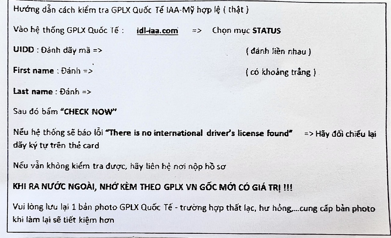 Đổi bằng lái xe quốc tế IAA